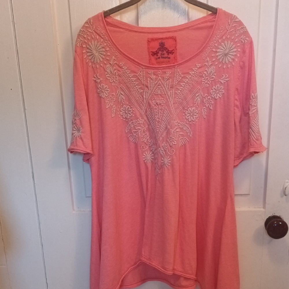 Johnny Was Coral Top